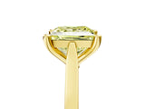 Yellow gold Fancy Yellow Princess  Solitaire Diamond Ring with Four-Prong Setting and Tapered Band