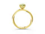 Yellow gold Fancy Yellow Princess  Solitaire Diamond Ring with Four-Prong Setting on a Plain Band_23