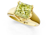 Yellow gold Fancy Yellow Princess  Solitaire Diamond Ring with Six-Prong Cathedral Setting_33