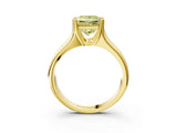 Yellow gold Fancy Yellow Princess  Solitaire Diamond Ring with Six-Prong Cathedral Setting_35