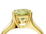 Yellow gold Fancy Yellow Princess  Solitaire Diamond Ring with Six-Prong Cathedral Setting_36