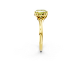 Yellow gold Fancy Yellow Princess  Solitaire Diamond Ring with Six-Prong Setting and Tapered Band_2