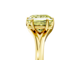 Yellow gold Fancy Yellow Princess  Solitaire Diamond Ring with Six-Prong Setting and Tapered Band_5