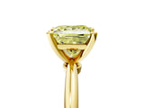 Yellow gold Fancy Yellow Princess  Solitaire Diamond Ring with Six-Prong Setting on a Classic Band 5