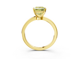 Yellow gold Fancy Yellow Princess  Solitaire Diamond Ring with Six-Prong Setting on a Classic Band_3