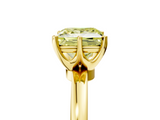 Yellow gold Fancy Yellow Princess  Solitaire Diamond Ring with Six-Prong Setting on a Classic Band_5