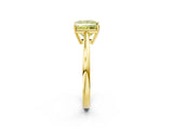 Yellow gold Fancy Yellow Princess  Solitaire Diamond Ring with Split Shank and Four-Prong Setting_14