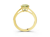 Yellow gold Fancy Yellow Princess  Solitaire Diamond Ring with Split Shank and Four-Prong Setting_15