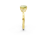 Yellow gold Fancy Yellow Princess  Solitaire Diamond Ring with Split Shank and Four-Prong Setting_2