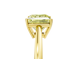 Yellow gold Fancy Yellow Princess  Solitaire Diamond Ring with Split Shank and Four-Prong Setting_5