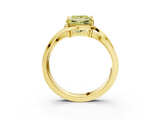 Yellow gold Fancy Yellow Princess  Solitaire Diamond Ring with Split Shank and Prong Setting_40