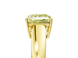Yellow gold Fancy Yellow Princess  Solitaire Diamond Ring with Tapered Band and Four-Prong Setting_58