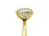 Yellow gold Fancy Yellow Princess  Solitaire Diamond Ring with a Classic Band and Four-Prong Setting 5