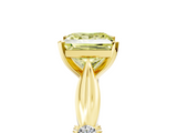 Yellow gold Fancy Yellow Princess  Solitaire Diamond Twisted Band with Four-Prong Setting_5