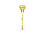 Yellow gold Fancy Yellow Princess  Solitaire Engagement Ring with Four-Prong Setting and Classic Band 2