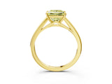 Yellow gold Fancy Yellow Princess  Solitaire Engagement Ring with Four-Prong Setting and Classic Band 3
