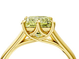 Yellow gold Fancy Yellow Princess  Solitaire Engagement Ring with Six-Prong Setting and Classic Band 4