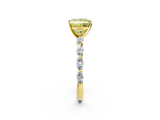 Yellow gold Fancy Yellow Princess  Solitaire Marquise Side Stone Prong Setting Ring_2