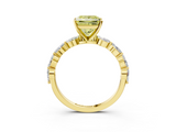 Yellow gold Fancy Yellow Princess  Solitaire Marquise Side Stone Prong Setting Ring_3