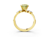 Yellow gold Fancy Yellow Princess  Solitaire Marquise Twist Band with Six-Prong Setting_3