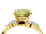 Yellow gold Fancy Yellow Princess  Solitaire Marquise Twist Band with Six-Prong Setting_4