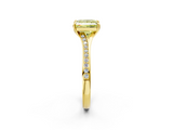 Yellow gold Fancy Yellow Princess  Solitaire Pavé Band with Four-Prong Setting_19