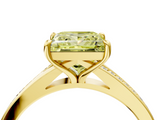 Yellow gold Fancy Yellow Princess  Solitaire Pavé Band with Four-Prong Setting_21