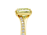 Yellow gold Fancy Yellow Princess  Solitaire Pavé Band with Four-Prong Setting_22