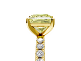 Yellow gold Fancy Yellow Princess  Solitaire Pavé Band with Four-Prong Setting_5