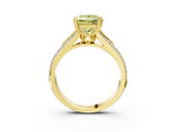 Yellow gold Fancy Yellow Princess  Solitaire Pave Split Shank Engagement Ring with Six-Prong Setting_3