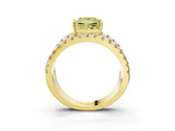 Yellow gold Fancy Yellow Princess  Solitaire Split Shank Pave Diamond Ring_32