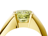Yellow gold Fancy Yellow Princess  Solitaire Tension Set Diamond Ring_4