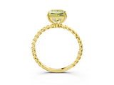 Yellow gold Fancy Yellow Princess  Solitaire Twist Band Ring with Four-Prong Setting_69