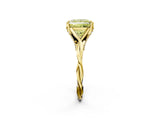 Yellow gold Fancy Yellow Princess  Solitaire Twist Band Six-Prong Setting 3
