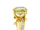 Yellow gold Fancy Yellow Princess  Solitaire Twist Band with Pavé Accents and Four-Prong Setting_24