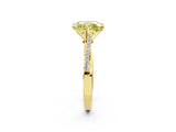 Yellow gold Fancy Yellow Princess  Solitaire Twist Band with Pavé Diamonds and Four-Prong Setting_53