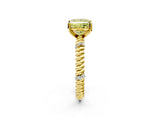 Yellow gold Fancy Yellow Princess  Solitaire Twisted Band Prong Set Engagement Ring_31
