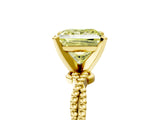 Yellow gold Fancy Yellow Princess  Solitaire Twisted Band with Bead Prong Setting_34