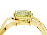 Yellow gold Fancy Yellow Princess  Solitaire Twisted Band with Prong Setting_7