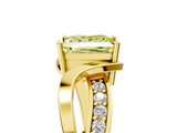 Yellow gold Fancy Yellow Princess  Solitaire Twisted Band with Prong Setting_8