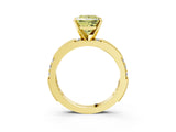Yellow gold Fancy Yellow Princess  Solitaire with Pavé Band and Four-Prong Setting_32