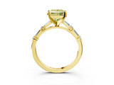 Yellow gold Fancy Yellow Princess  Solitaire with Side Baguettes and Channel Set Band_3