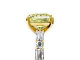 Yellow gold Fancy Yellow Princess  Solitaire with Side Baguettes and Channel Set Band_5