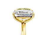 Yellow gold Fancy Yellow Princess  and Emerald Cut Toi Moi Ring with Prong Setting_34
