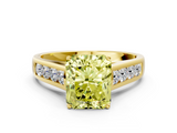 Yellow gold Fancy Yellow Radiant  Brilliant Channel-Set Solitaire Ring with Four-Prong Setting_20