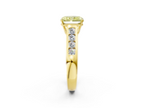 Yellow gold Fancy Yellow Radiant  Brilliant Channel-Set Solitaire Ring with Four-Prong Setting_22