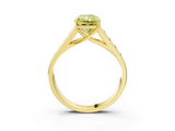 Yellow gold Fancy Yellow Radiant  Brilliant Channel-Set Solitaire Ring with Four-Prong Setting_23