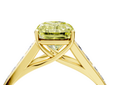 Yellow gold Fancy Yellow Radiant  Brilliant Channel-Set Solitaire Ring with Four-Prong Setting_24