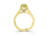 Yellow gold Fancy Yellow Radiant  Brilliant Cut Diamond Engagement Ring with Pavé Band and Four-Prong Setting_51