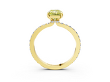 Yellow gold Fancy Yellow Radiant  Brilliant Pavé Band Solitaire with Four-Prong Setting_44
